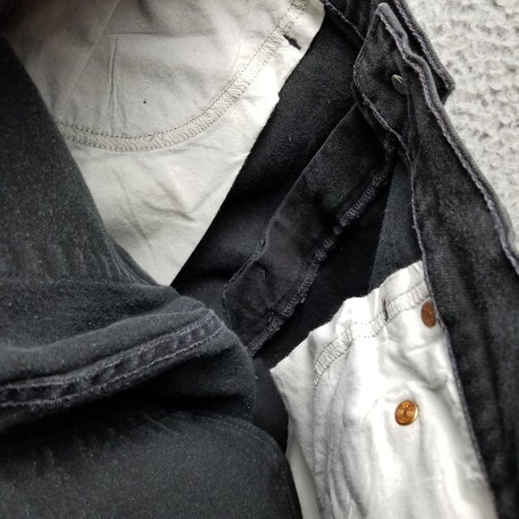 Levi's Jeans Womens 14 Black 512 Slim Fit Tapered Vintage Stretch Denim - Picture 13 of 14